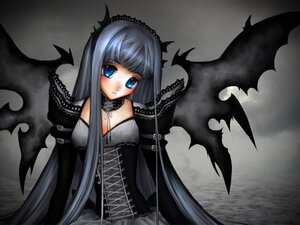 Rating: Safe Score: 0 Tags: 1girl bangs blue_eyes blunt_bangs chain collar corset gothic image long_hair solo suigintou upper_body wings User: admin