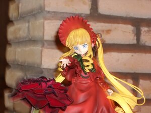 Rating: Safe Score: 0 Tags: 1girl blonde_hair blue_eyes blurry blurry_background bonnet bow bowtie depth_of_field doll dress drill_hair frills long_hair long_sleeves looking_at_viewer photo red_dress shinku solo twintails very_long_hair User: admin