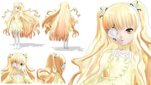 Rating: Safe Score: 0 Tags: 1girl blonde_hair dress eyepatch flower green_eyes hair_flower hair_ornament image kirakishou long_hair ribbon rose solo two_side_up very_long_hair white_flower white_rose yellow_dress User: admin