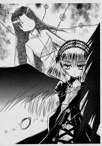 Rating: Safe Score: 0 Tags: 2girls blush dress flower greyscale hairband image kakizaki_megu lolita_hairband long_hair long_sleeves monochrome multiple_girls solo suigintou wings User: admin