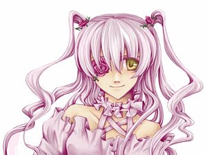 Rating: Safe Score: 0 Tags: 1girl bare_shoulders choker dress eyepatch flower hair_ornament image kirakishou long_hair rose silver_hair smile solo striped striped_background vertical_stripes yellow_eyes User: admin