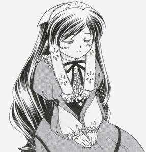 Rating: Safe Score: 0 Tags: 1girl blush dress greyscale halftone halftone_background image long_hair long_sleeves monochrome polka_dot ribbon solo suiseiseki very_long_hair User: admin