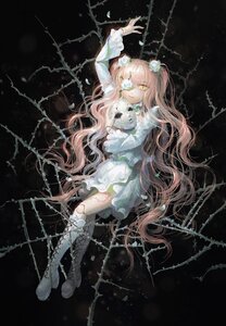 Rating: Safe Score: 0 Tags: 1girl bad_id bad_pixiv_id boots cross-laced_footwear doll_joints dress eyepatch flower frills full_body hair_flower highres image joints kirakishou long_hair long_sleeves photoshop_(medium) pink_hair rose rozen_maiden seeker silk smile solo spider_web thorns very_long_hair vines wavy_hair white_flower yellow_eyes User: admin