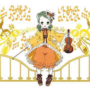Rating: Safe Score: 0 Tags: 1girl beamed_eighth_notes bloomers bow dress drill_hair eighth_note flower frills full_body green_eyes green_hair image instrument kanaria long_sleeves musical_note open_mouth pantyhose puffy_sleeves quarter_note ribbon solo twin_drills underwear violin white_legwear User: admin
