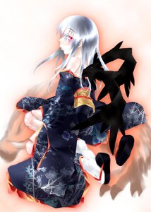Rating: Safe Score: 0 Tags: 1girl blush image japanese_clothes kimono long_hair long_sleeves sandals solo suigintou tabi wide_sleeves wings User: admin