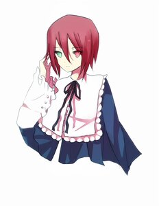 Rating: Safe Score: 0 Tags: 1boy frills green_eyes heterochromia image long_sleeves looking_at_viewer neck_ribbon red_eyes red_hair ribbon simple_background solo souseiseki striped vertical_stripes User: admin