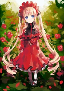 Rating: Safe Score: 0 Tags: 1girl bad_id bad_pixiv_id blonde_hair blue_eyes blush bonnet bow dress drill_hair flower image long_hair long_sleeves looking_at_viewer mary_janes pantyhose red_dress red_flower red_rose rose rozen_maiden shinku shoes solo standing twintails very_long_hair white_legwear yumekui User: admin