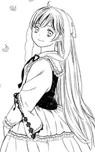 Rating: Safe Score: 0 Tags: 1girl blush bug butterfly dress greyscale image insect long_hair long_sleeves looking_at_viewer monochrome smile solo striped suiseiseki very_long_hair User: admin