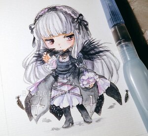 Rating: Safe Score: 0 Tags: 1girl boots dress frills full_body gothic_lolita hairband image lolita_fashion long_hair long_sleeves looking_at_viewer photo silver_hair solo suigintou traditional_media very_long_hair wings User: admin