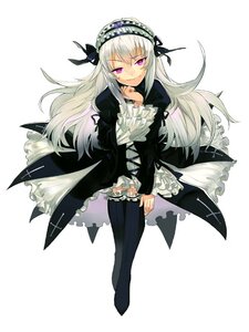 Rating: Safe Score: 0 Tags: 1girl black_legwear dress frilled_sleeves frills full_body hairband image juliet_sleeves lolita_hairband long_hair long_sleeves looking_at_viewer pink_eyes puffy_sleeves silver_hair smile solo striped suigintou thighhighs User: admin