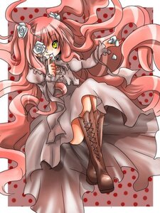 Rating: Safe Score: 0 Tags: 1girl boots cross-laced_footwear dress flower hair_flower hair_ornament image kirakishou knee_boots long_hair pink_hair polka_dot rose solo very_long_hair yellow_eyes User: admin