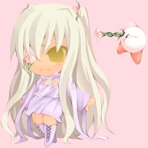 Rating: Safe Score: 0 Tags: 1girl boots chibi dress flower image kirakishou long_hair long_sleeves pink_background smile solo standing striped vertical_stripes very_long_hair white_hair User: admin