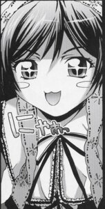 Rating: Safe Score: 0 Tags: 1girl blush_stickers choker fang greyscale image monochrome open_mouth ribbon smile solo suiseiseki upper_body User: admin