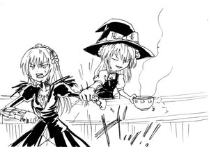 Rating: Safe Score: 0 Tags: 1girl braid greyscale hat image kirisame_marisa long_hair microphone monochrome multiple_girls solo suigintou witch_hat User: admin