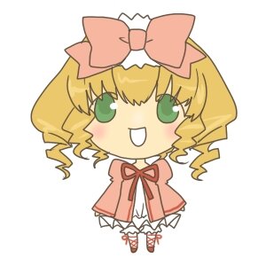 Rating: Safe Score: 0 Tags: 1girl blonde_hair bow chibi dress drill_hair full_body green_eyes hair_bow hina_ichigo hinaichigo image long_sleeves open_mouth pink_bow short_hair simple_background smile solo standing white_background User: admin