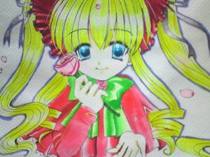 Rating: Safe Score: 0 Tags: 1girl bangs blonde_hair blue_eyes bow bowtie cup dress flower green_bow image long_hair long_sleeves looking_at_viewer marker_(medium) photo pink_rose red_dress rose shinku smile solo traditional_media twintails upper_body very_long_hair User: admin