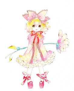 Rating: Safe Score: 0 Tags: 1girl blonde_hair bow dress flower frills full_body green_eyes hair_bow hina_ichigo hinaichigo image looking_at_viewer pantyhose pink_bow ribbon shoes short_hair simple_background smile solo standing striped vertical_stripes white_background white_legwear User: admin