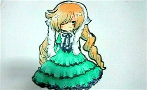 Rating: Safe Score: 0 Tags: 1girl blonde_hair border dress drill_hair frills green_dress image long_hair long_sleeves one_eye_closed ribbon smile solo suiseiseki very_long_hair User: admin