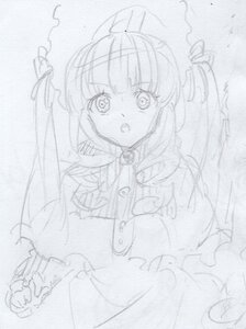 Rating: Safe Score: 0 Tags: 1girl blush dress image long_hair looking_at_viewer monochrome shinku simple_background sketch solo white_background User: admin