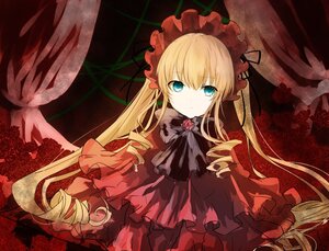 Rating: Safe Score: 0 Tags: 1girl auto_tagged blonde_hair blue_eyes bow bowtie capelet curtains dress drill_hair expressionless flower image long_hair long_sleeves looking_at_viewer red_dress rose shinku solo twintails very_long_hair User: admin