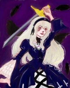 Rating: Safe Score: 0 Tags: 1girl arm_up blonde_hair dress frilled_sleeves frills hairband image long_hair long_sleeves looking_at_viewer pink_eyes rose solo suigintou very_long_hair wings User: admin