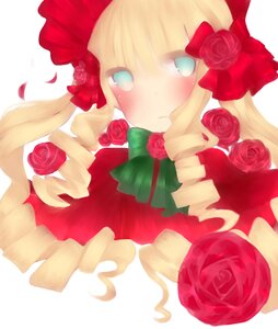 Rating: Safe Score: 0 Tags: 1girl blonde_hair blue_eyes blush drill_hair flower image long_hair pink_flower pink_rose red_flower red_rose rose rose_petals shinku solo User: admin