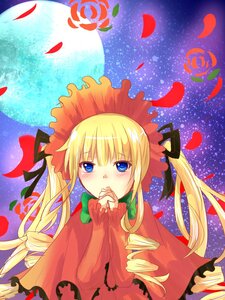 Rating: Safe Score: 0 Tags: 1girl auto_tagged blonde_hair blue_eyes blush bonnet bow dress drill_hair flower full_moon image long_hair long_sleeves looking_at_viewer moon night night_sky petals red_capelet ringlets rose rose_petals shinku sky solo star_(sky) starry_sky twin_drills twintails User: admin