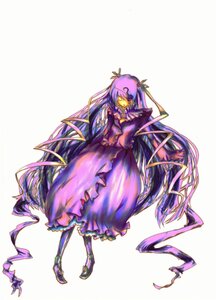 Rating: Safe Score: 0 Tags: 1girl barasuishou boots dress frills full_body image long_hair long_sleeves purple_hair solo striped vertical_stripes very_long_hair User: admin