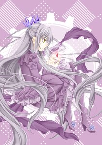 Rating: Safe Score: 0 Tags: 1girl absurdly_long_hair barasuishou dress frills full_body hair_ornament high_heels image layered_sleeves long_hair long_sleeves profile shoes silver_hair solo very_long_hair wide_sleeves yellow_eyes User: admin