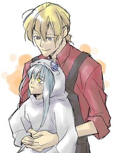 Rating: Safe Score: 0 Tags: 1boy 1girl artist_request barasuishou blonde_hair enju flower grey_eyes height_difference hug hug_from_behind image long_hair long_sleeves looking_down looking_up overalls rozen_maiden short_hair short_sleeves silver_hair simple_background smile solo upper_body white_background yellow_eyes User: admin
