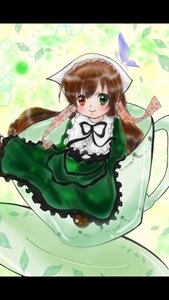 Rating: Safe Score: 0 Tags: 1girl brown_hair bug dress frills green_dress green_eyes hat head_scarf heterochromia image insect letterboxed long_hair long_sleeves looking_at_viewer red_eyes smile solo suiseiseki very_long_hair User: admin