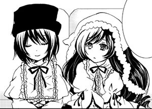 Rating: Safe Score: 0 Tags: 2girls blush closed_eyes dress frills greyscale haco_img hat image long_hair long_sleeves looking_at_viewer monochrome multiple_girls neck_ribbon pair ribbon short_hair siblings sisters smile souseiseki suiseiseki User: admin