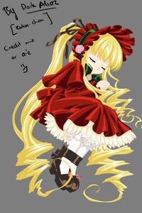 Rating: Safe Score: 0 Tags: 1girl blonde_hair bonnet bow closed_eyes dress flower frills image long_hair rose shinku sleeping solo twintails User: admin