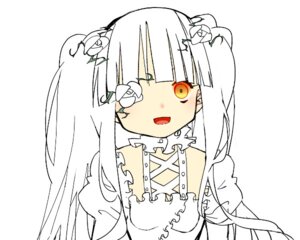 Rating: Safe Score: 0 Tags: 1girl :d bangs detached_collar dress eyepatch flower frills hair_flower hair_ornament image kirakishou long_hair looking_at_viewer open_mouth puffy_sleeves rose simple_background solo upper_body white_background white_flower white_hair User: admin