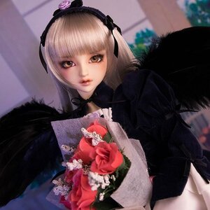 Rating: Safe Score: 0 Tags: 1girl 3d bangs blonde_hair bouquet brown_eyes doll flower hairband lips long_sleeves looking_at_viewer photo red_flower rose solo suigintou upper_body wings User: admin