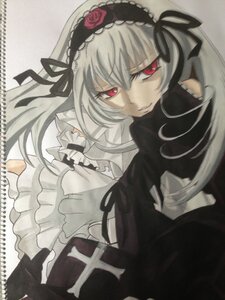 Rating: Safe Score: 0 Tags: 1girl black_ribbon black_wings closed_mouth dress flower frilled_sleeves frills hairband image lolita_hairband long_hair long_sleeves looking_at_viewer red_eyes ribbon rose silver_hair solo suigintou traditional_media wings User: admin