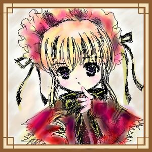 Rating: Safe Score: 0 Tags: 1girl black_border blonde_hair blush bonnet border flower image long_sleeves shinku solo twintails User: admin