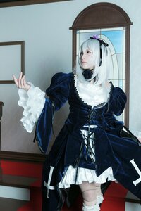 Rating: Safe Score: 0 Tags: 1girl dress frills gothic_lolita hairband lolita_fashion long_sleeves solo standing suigintou white_hair wide_sleeves User: admin