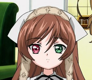 Rating: Safe Score: 0 Tags: 1girl braid brown_hair green_eyes head_scarf heterochromia image indoors long_hair looking_at_viewer red_eyes solo suiseiseki User: admin