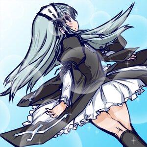 Rating: Safe Score: 0 Tags: 1girl black_legwear blush frills full_moon hairband image lolita_hairband long_hair long_sleeves moon purple_eyes ribbon silver_hair skirt solo suigintou User: admin