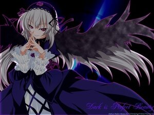 Rating: Safe Score: 0 Tags: 1girl black_wings dress frilled_sleeves frills hairband image long_hair long_sleeves looking_at_viewer pink_eyes red_eyes rose silver_hair smile solo suigintou very_long_hair wings User: admin