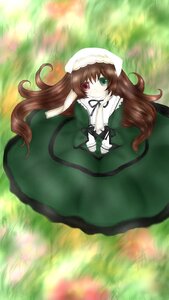 Rating: Safe Score: 0 Tags: 1girl auto_tagged brown_hair dress frills grass green_dress green_eyes heterochromia image long_hair long_sleeves looking_at_viewer outdoors red_eyes ribbon solo suiseiseki very_long_hair User: admin