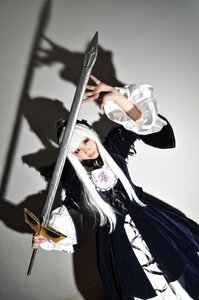 Rating: Safe Score: 0 Tags: 1girl 3d blurry depth_of_field dress holding holding_sword holding_weapon long_hair long_sleeves looking_at_viewer solo standing suigintou sword weapon white_hair User: admin