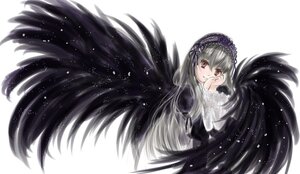 Rating: Safe Score: 0 Tags: 1girl black_dress black_wings dress flower frills hairband image long_hair long_sleeves looking_at_viewer red_eyes rose silver_hair simple_background solo suigintou very_long_hair white_background wings User: admin