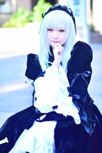 Rating: Safe Score: 0 Tags: 1girl 3d bangs black_dress blurry blurry_background blurry_foreground closed_mouth depth_of_field dress frills hairband lips long_hair long_sleeves looking_at_viewer photo puffy_sleeves sitting solo suigintou User: admin