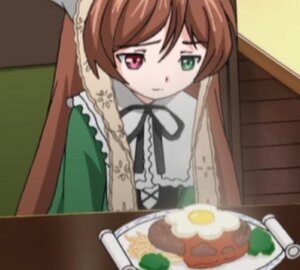 Rating: Safe Score: 0 Tags: 1girl blurry blurry_foreground brown_hair cup depth_of_field dress frills heterochromia image indoors long_hair long_sleeves plate solo suiseiseki table User: admin