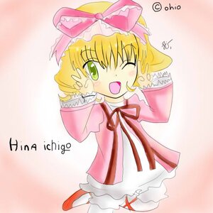 Rating: Safe Score: 0 Tags: 1girl ;d blonde_hair bloomers bow dress full_body green_eyes hina_ichigo hinaichigo image long_sleeves looking_at_viewer one_eye_closed open_mouth pink_bow pink_dress ribbon short_hair smile solo standing User: admin