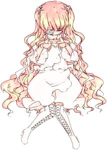 Rating: Safe Score: 0 Tags: 1girl blonde_hair boots cross-laced_footwear crying dress hair_ornament image kirakishou knee_boots lace-up_boots long_hair long_sleeves sitting solo striped tears very_long_hair wavy_hair User: admin