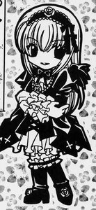 Rating: Safe Score: 0 Tags: 1girl boots bow dress flower frills greyscale hairband image lolita_fashion long_hair long_sleeves monochrome open_mouth rose smile solo suigintou User: admin