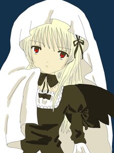 Rating: Safe Score: 0 Tags: 1girl bangs blonde_hair closed_mouth dress expressionless image long_hair long_sleeves looking_at_viewer neck_ribbon puffy_sleeves red_eyes ribbon simple_background solo suigintou upper_body veil User: admin